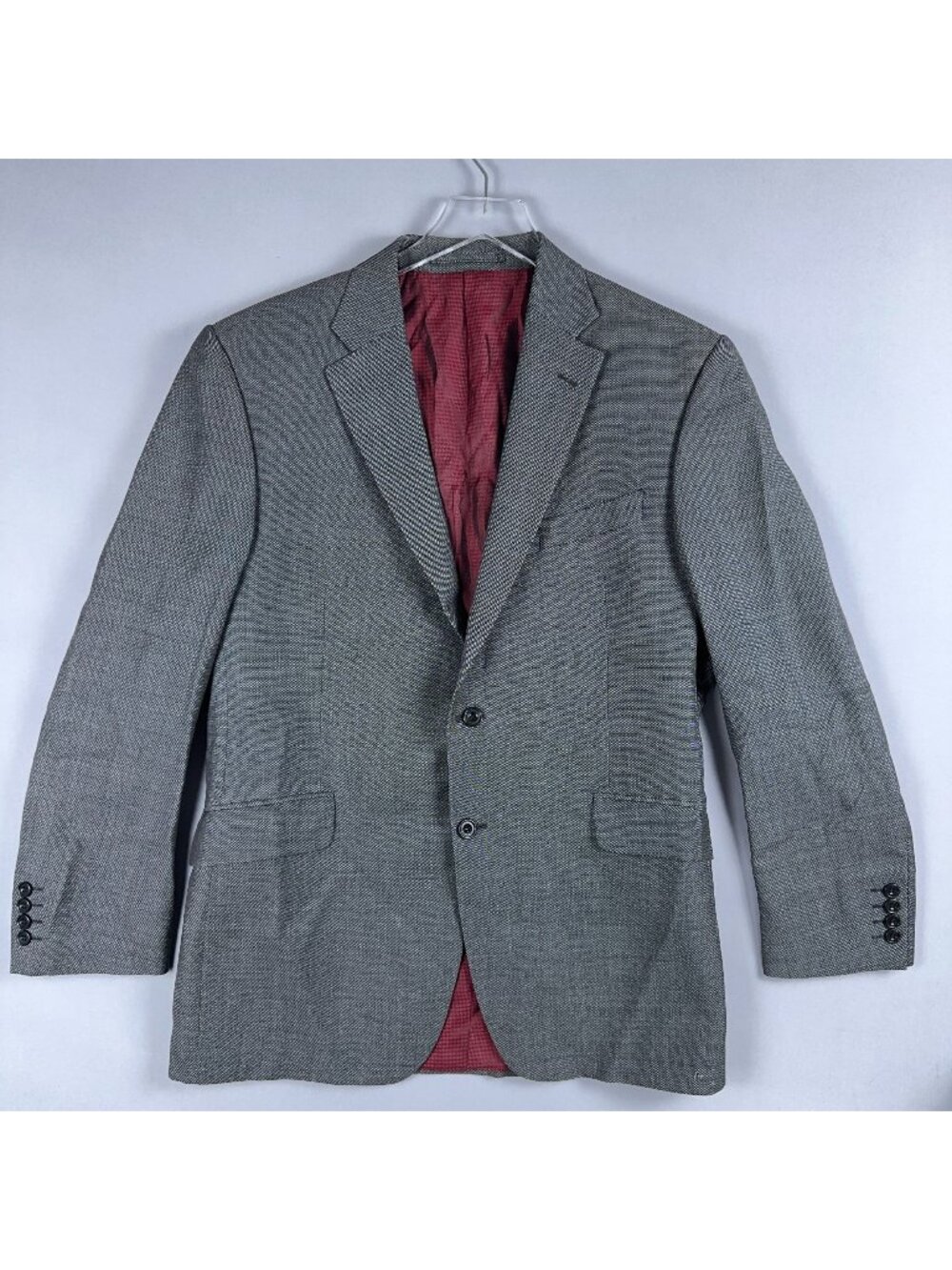 Marks Spencer Sartorial Blazer Jacket Mens Size 42R Gray Wool 2 Button Notch Lap